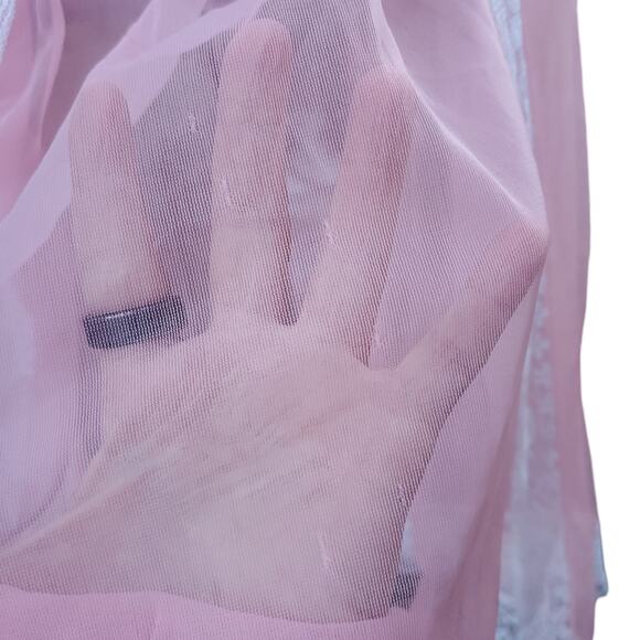 Vintage Helion Chatillon Pink Nightgown Negligee Nylon Nightdress Fits a XS-L - Picture 5 of 14